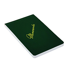 AbilityOne 7530002439366 SKILCRAFT Pocket-Sized Memorandum Pad, Narrow Rule, Green Cover, 144 White 3.38 x 5.5 Sheets, Dozen