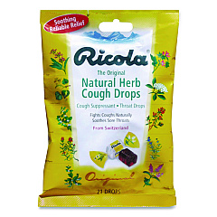Ricola Cough Drops, Natural Herb, 21 Drops/Bag (7776)