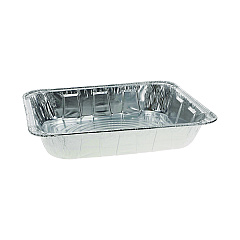 Pactiv Aluminum Steam Table Pan, Half-Size Deep, 2.6" Deep, 11.8 x 9.4, 100/Carton (Y6132H)