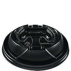 Dart Optima Reclosable Lids for Hot Paper Cups, 12 oz to 24 oz Hot Paper Cups, Black, 1,200/Carton (OPT1224TGB)