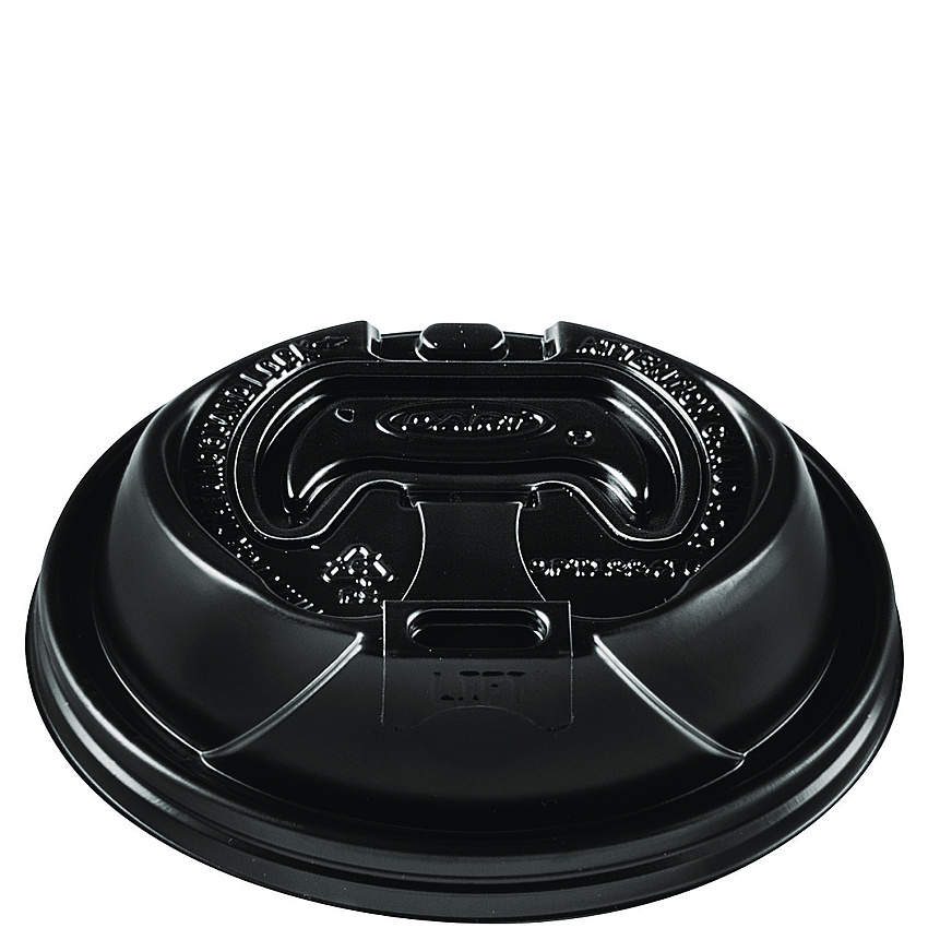 Dart Optima Reclosable Lids for Hot Paper Cups, 12 oz to 24 oz Hot Paper Cups, Black, 1,200/Carton (OPT1224TGB)