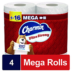 Charmin Ultra Strong Bathroom Tissue, Septic Safe, 2-Ply, White, 220 Sheet/Roll, 4/Pack, 8 Packs/Carton (13220)
