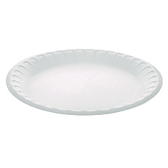 Pactiv Placesetter Satin Non-Laminated Foam Dinnerware, Plate, 9" dia, White, 500/Carton (YTH10009STEC)