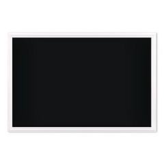 U Brands Magnetic Chalkboard with Decor Frame, 30 x 20, Black Surface/White Frame (2073U0001)