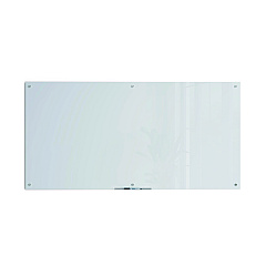 U Brands Glass Dry Erase Board, 72 x 36, White Surface (123U0001)