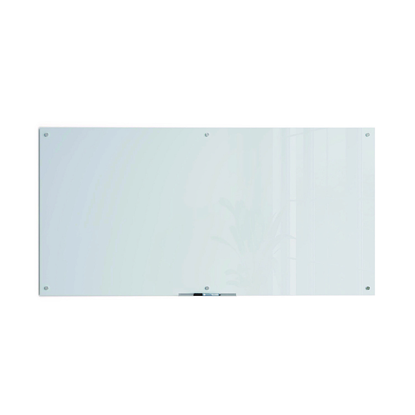 U Brands Glass Dry Erase Board, 72 x 36, White Surface (123U0001)