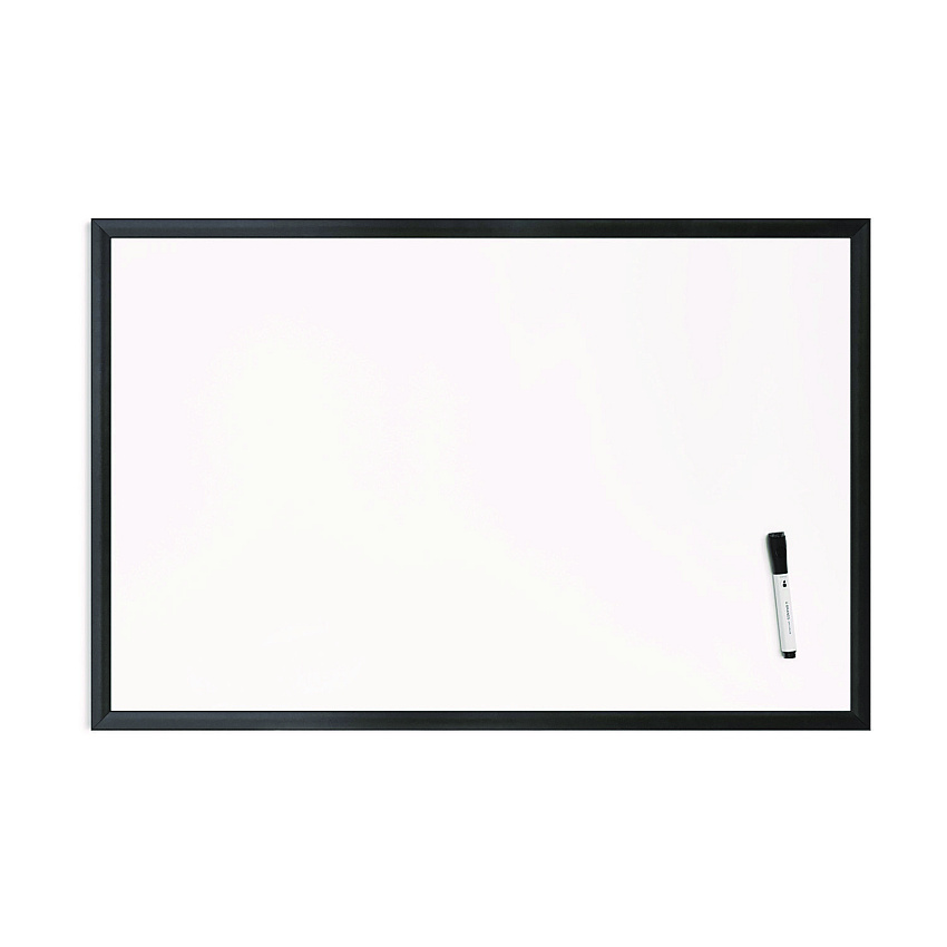 U Brands Magnetic Dry Erase Board with MDF Frame, 36 x 24, White Surface, Black Frame (311U0001)