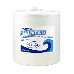 Boardwalk Hydrospun Wipers, Heavy Duty, 12 x 12, White, 475/Roll (BWKHS475W)