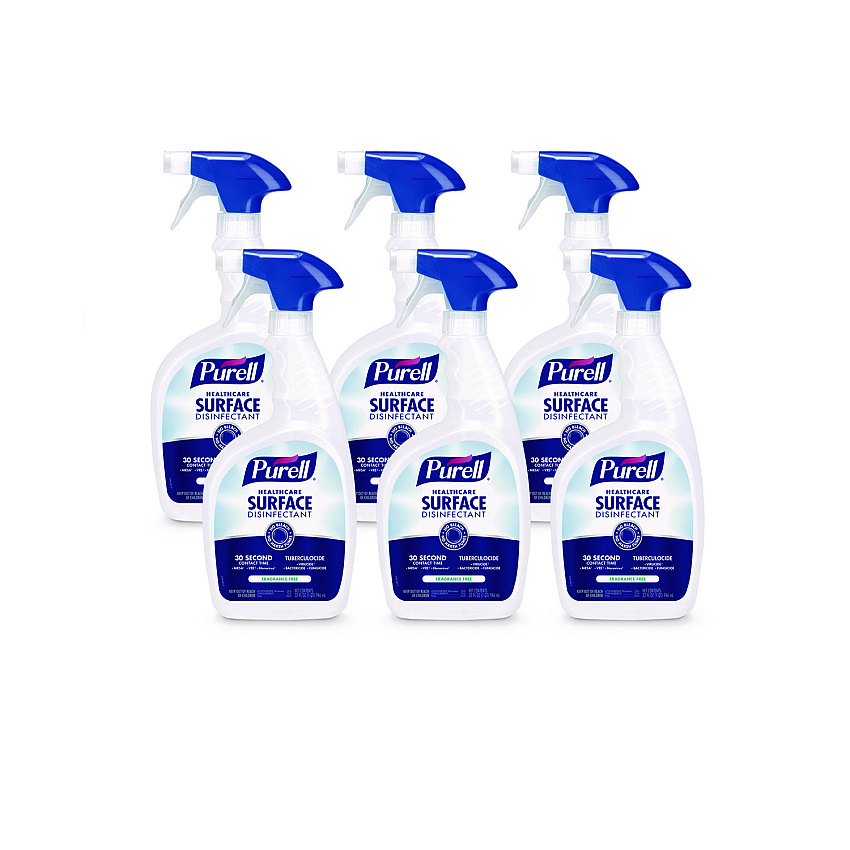 PURELL Healthcare Surface Disinfectant, Fragrance Free, 32 oz Spray Bottle, 6/Carton (334006CT)