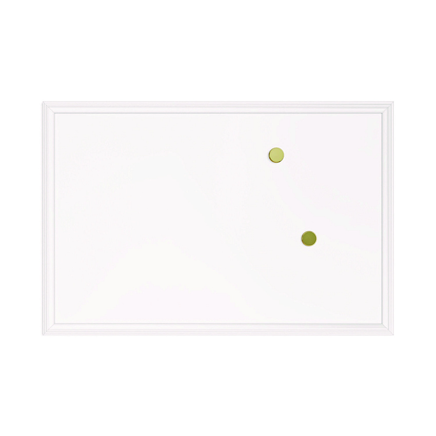 U Brands Magnetic Dry Erase Board with Decor Frame, 30 x 20, White Surface and Frame (2071U0001)