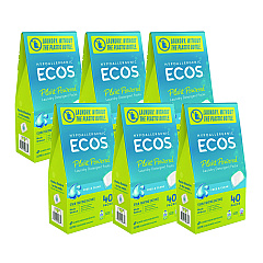 ECOS PRO Laundry Detergent Packs, Free and Clear, 40 Pods/Pack, 6 Packs/Carton (963706CT)