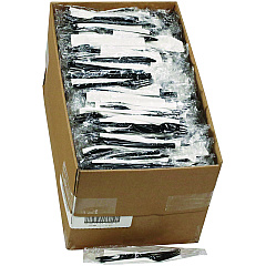 Pactiv Gardenware Cutlery, Individually Wrapped, Fork, Knife, Napkin, Black, 500/Carton (GKFKNECH)