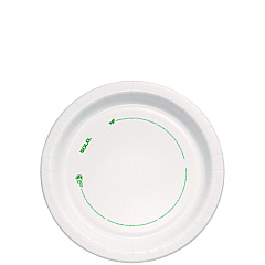 SOLO Compostable Paper Dinnerware, ProPlanet Seal, Plate, 8.5" dia, White, 125/Pack (MP9PLANETPK)