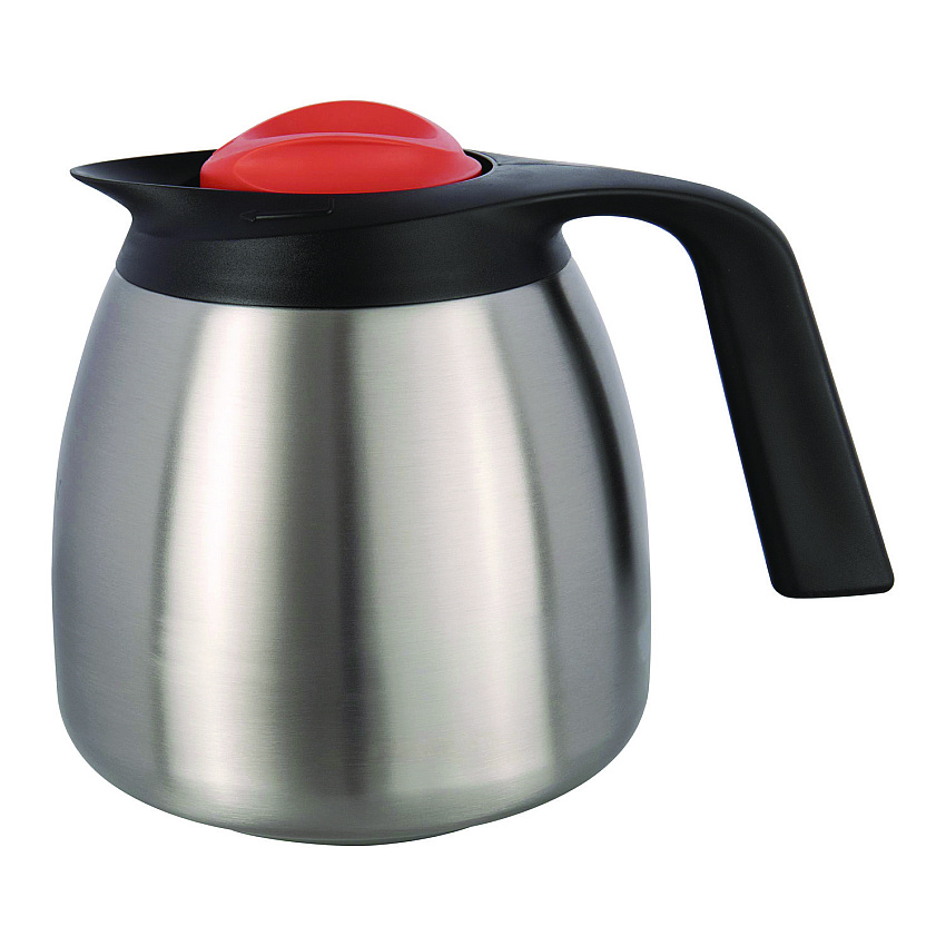 BUNN 1.9 Liter Thermal Carafe, Stainless Steel/ Black and Orange (Decaf) (THERMORN)