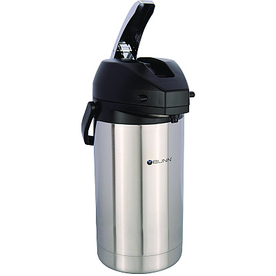 BUNN 3 Liter Lever Action Airpot, Stainless Steel/Black (AIRPOT30)