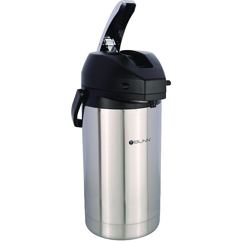 BUNN 3 Liter Lever Action Airpot, Stainless Steel/Black (AIRPOT30)