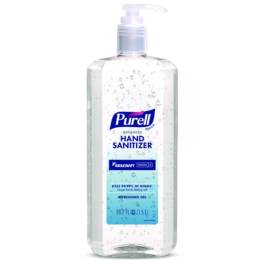 AbilityOne 8520015793825, SKILCRAFT, PURELL Gel Hand Sanitizer, 2 L Bottle, 4/Box