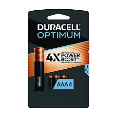 Duracell Optimum Alkaline AAA Batteries, 4/Pack (OPT2400B4PRT)