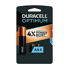 Duracell Optimum Alkaline AA Batteries, 4/Pack (OPT1500B4PRT)
