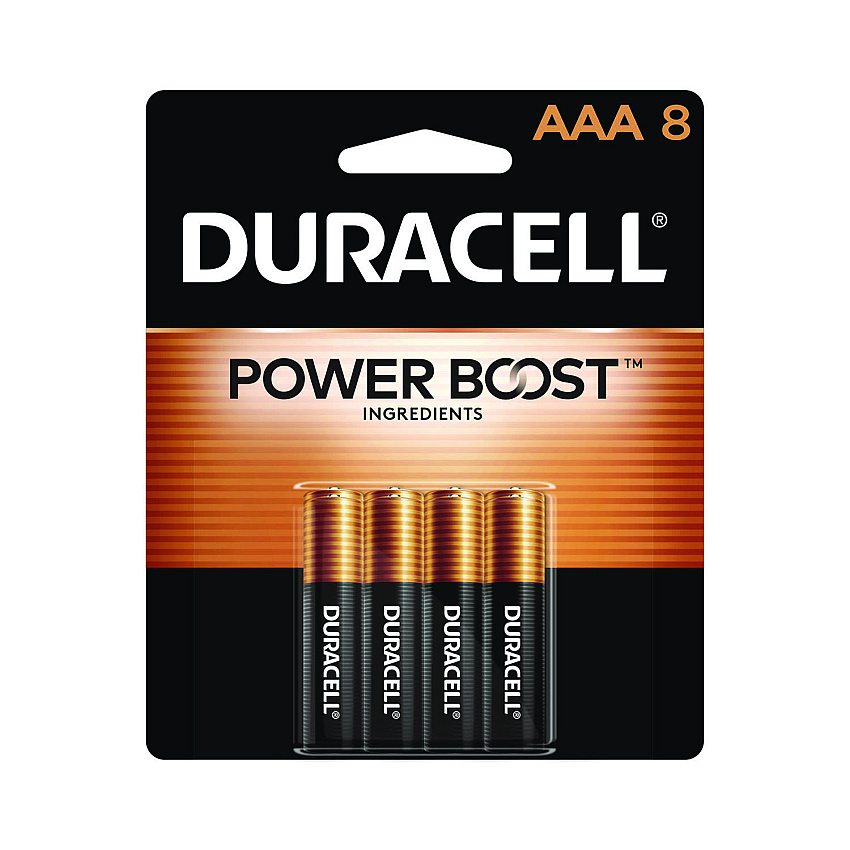 Duracell Power Boost CopperTop Alkaline AAA Batteries, 8/Pack, 40 Packs/Carton (MN2400B8ZCT)
