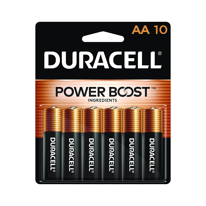 Duracell Power Boost CopperTop Alkaline AA Batteries, 10/Pack (MN1500B10Z)
