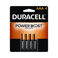 Duracell Power Boost CopperTop Alkaline AAA Batteries, 4/Pack (MN2400B4Z)