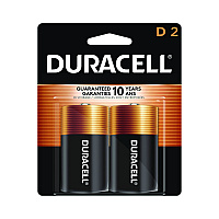 Duracell CopperTop Alkaline D Batteries, 2/Pack (MN1300B2Z)