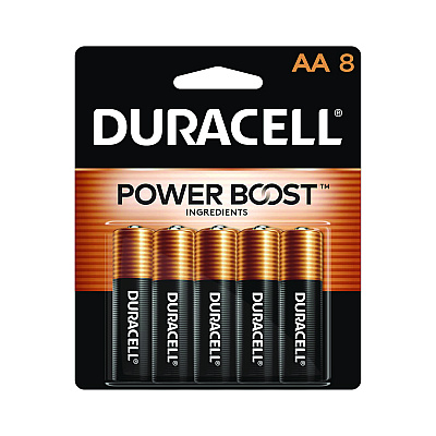 Duracell Power Boost CopperTop Alkaline AA Batteries, 8/Pack (MN1500B8Z)