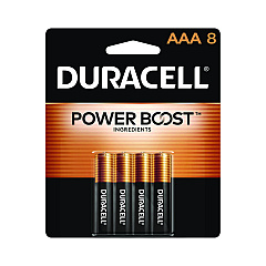 Duracell Power Boost CopperTop Alkaline AAA Batteries, 8/Pack (MN2400B8Z)
