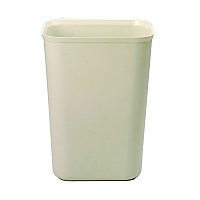 Rubbermaid Commercial Fire-Resistant Wastebasket, Rectangular, Fiberglass, 10 gal, Beige (254400BG)