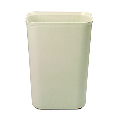 Rubbermaid Commercial Fire-Resistant Wastebasket, Rectangular, Fiberglass, 10 gal, Beige (254400BG)