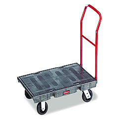 Rubbermaid Commercial Heavy-Duty Platform Truck Cart, 2,000 lb Capacity, 24 x 48 Platform, Black (443600BK)