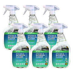 ECOS PRO Parsley Plus All-Purpose Kitchen and Bathroom Cleaner, Parsely Scent, 32 oz Spray Bottle, 6/Carton (PL97466CT)