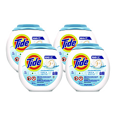 Tide Pods, Unscented, 81 Pods/Tub, 4 Tubs Carton (91798)