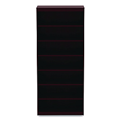 Alera Valencia Series Square Corner Bookcase, Seven-Shelf, 35.63w x 11.81d x 83.86h, Mahogany (ALEVA78436MY)