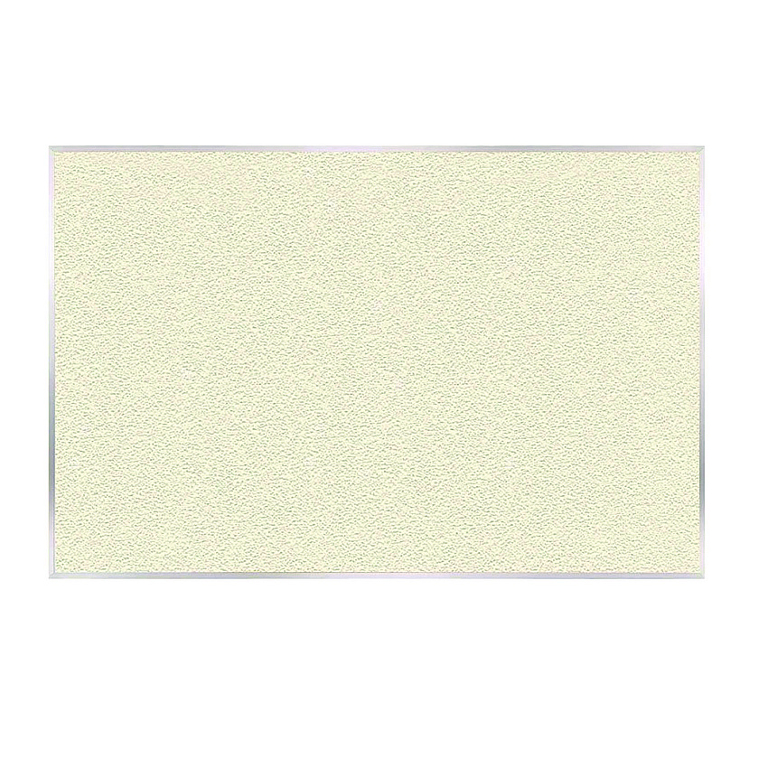 Ghent Vinyl Bulletin Board with Aluminum Frame, 87.91" x 48.5", Ivory Surface, Satin Aluminum Frame (AV47185)