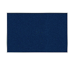 Ghent Vinyl Bulletin Board with Aluminum Frame, 87.91" x 48.5", Navy Surface, Satin Aluminum Frame (AV47195)
