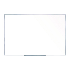 Ghent Non-Magnetic Whiteboard with Aluminum Frame, 87.91" x 48.5", White Surface, Satin Aluminum Frame (M2474)