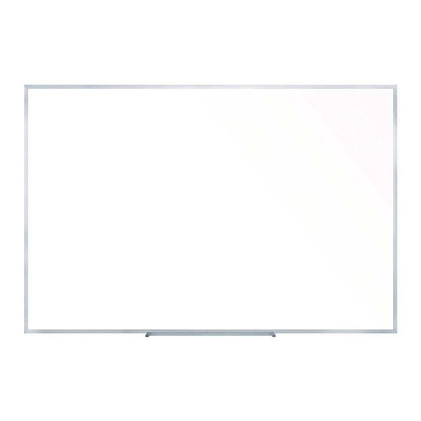Ghent Non-Magnetic Whiteboard with Aluminum Frame, 87.91" x 48.5", White Surface, Satin Aluminum Frame (M2474)