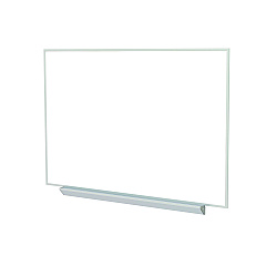 Ghent M1 Porcelain Magnetic Whiteboard with Box Tray, 87.91 x 51.25, White Surface, Satin Aluminum Frame (A2M47)