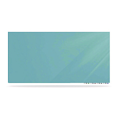 Ghent Aria Low-Profile Frameless Magnetic Glassboard, 48" x 36", Denim Blue Surface (ARIASM34DM)