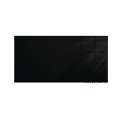 Ghent Aria Low-Profile Frameless Magnetic Glassboard, 60" x 36", Black Surface (ARIASM35BK)