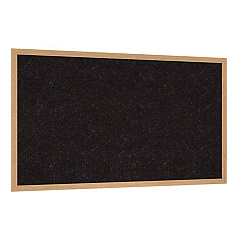 Ghent Natural Cork Bulletin Board with Wood Frame, 87.94" x 48.5", Chocolate Surface, Natural Oak Frame (WKCH47)