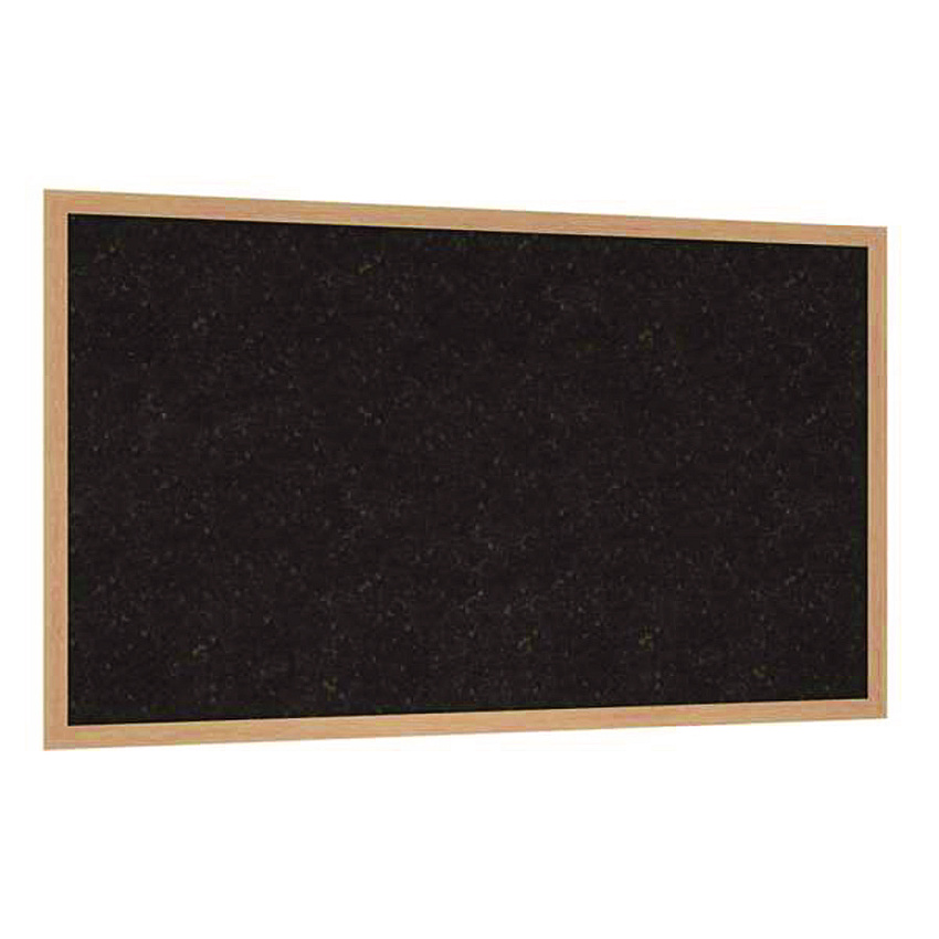 Ghent Natural Cork Bulletin Board with Wood Frame, 87.94" x 48.5", Chocolate Surface, Natural Oak Frame (WKCH47)