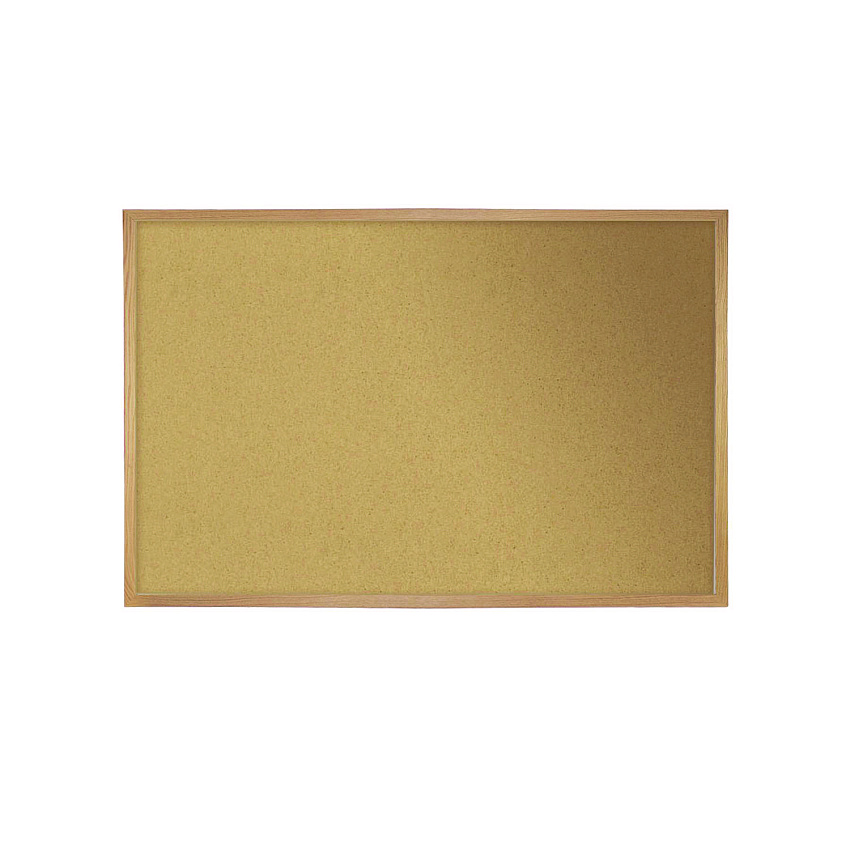 Ghent Natural Cork Bulletin Board with Wood Frame, 87.94" x 48.5", Tan Surface, Natural Oak Frame (WK47)