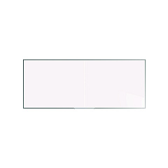 Ghent Two-Piece M2 Non-Magnetic Whiteboard with Aluminum Frame, 120.75" x 48.5", White Surface, Satin Aluminum Frame (M241042P)