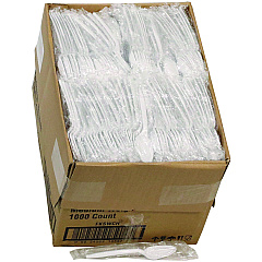 Pactiv Fieldware Cutlery, Individually Wrapped, Mediumweight Spoon, Plastic, White, 1,000/Carton (FKSWCH)
