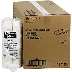 Pactiv Plastic Portion Cup, 3.25 oz, Translucent, 3,000/Carton (YS300A)