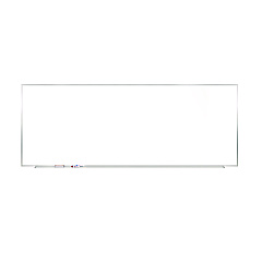 Ghent M1 Porcelain Magnetic Whiteboard, 87.91" x 48.5", White Surface, Satin Aluminum Frame (M1474)