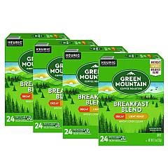 Green Mountain Coffee Breakfast Blend Decaf Coffee K-Cups, 96/Carton (7522CT)